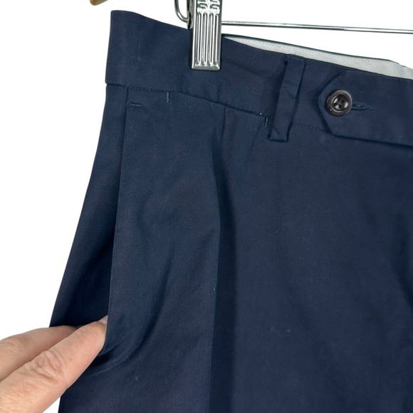 POLO RALPH LAUREN  Navy Blue Flat Front 10" inseam Cotton Shorts Men's 32 - Picture 2 of 6